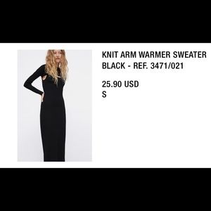 zara knit arm warmer